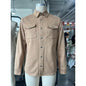 COOFANDY Men's Lapel Button Down Shirt Jacket with Chest Pockets Khaki S