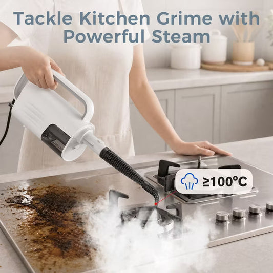 Teendow 6-in-1 Steam Mop for Floor Cleaning, Multi-Function Steam Vacuum Cleaner for Hardwood Floors and Carpet, White