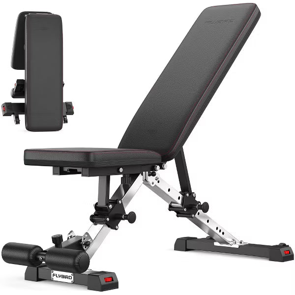 FED FITNESS Adjustable Weight Bench - Heavy Duty Foldable Bench for Full Body Workout,1000 lbs Capcity for Home Gym Fitness Exercise Utility