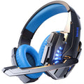 Gaming Headset with Microphone, Compatible with PS4 PS5 Xbox One PC Laptop, Over-Ear Headphones with LED Light, Noise Canceling Mic