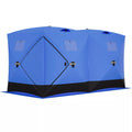 Garvee Ice Fishing Tent, 6-8 Person Pop-Up Insulated Shelter, 140 x 70.8 x 79 in