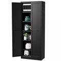 VIYET 72" Tall Metal Pantry Cabinet with 5 Adjustable Shelves, Freestanding Kitchen Storage Cabinet for Pantry, Bathroom