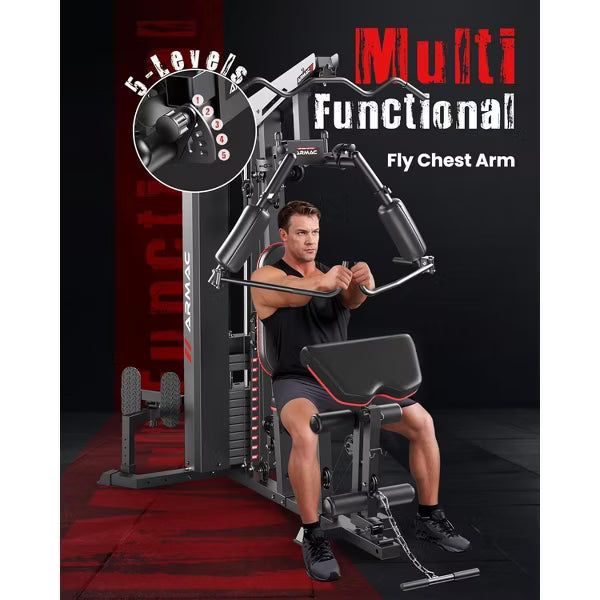 Home Gym,Multifunctional Workout Station with Leg Press | 150LBS Weight Stack Full Body Workout Equipment for Home Exercise Fitness Strength Training