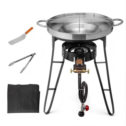 Karl Home 22.8 in. Concave Comal Set With 80,000BTU Propane Stove