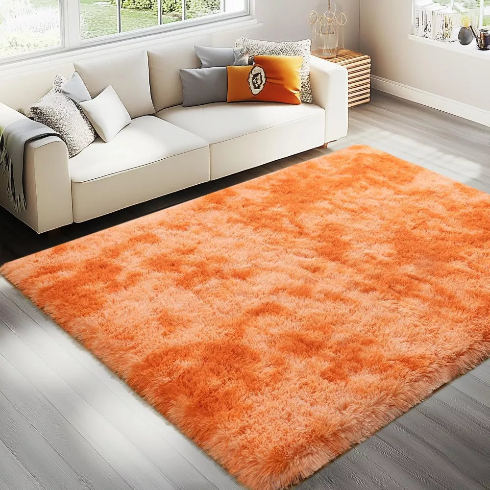LOVEVOOK Abstract Blue Area Rugs for Living Room 5x7 Feet, Fluffy Shag Bedroom Rug, Modern Indoor Floor Carpet for Home Decor Aesthetic