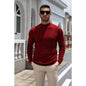 COOFANDY Men's Slim Fit Wool Silk Blend Turtleneck Long Sleeve Pullover Sweater Black M