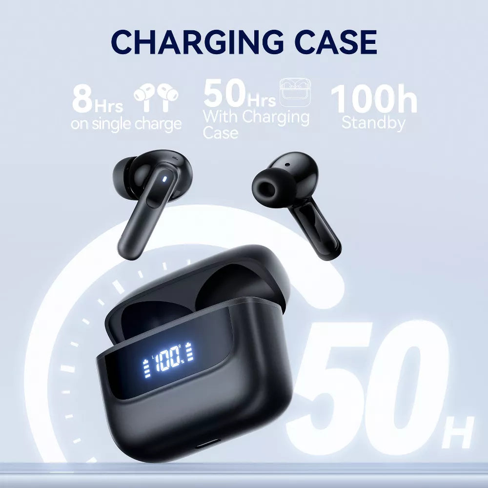 VEATOOL Wireless Earbuds Bluetooth Headphones V5.4 Stereo Ear buds with Noise Cancelling Mics 50H Playback Mini Case