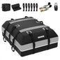 21 Cubic Feet Waterproof Car Roof Cargo Bag, Soft Shell Roof Storage with Lock, Straps, Anti-Slip Mat & Door Hooks