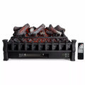 Garvee 26" Electric Fireplace Log Set Heater, Charcoal, 3 Brightness, Remote, 120V/1500W