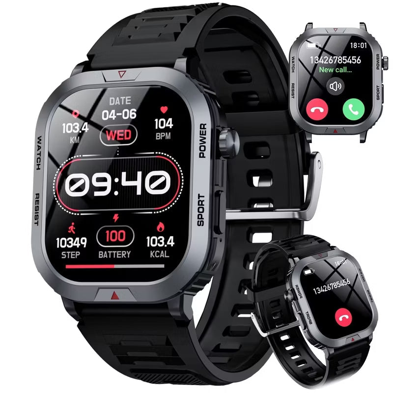 STA ZW66 Smart Watch,IP68 Waterproof Smartwatch for Women Men 180+ Sports Modes,2.01-inch Fitness Tracker with Bluetooth Call(Answer/Make Calls)