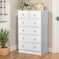 Karl Home 6-Drawer Large Dresser for Bedroom and Chest of Drawers with Sturdy Construction Wood Storage Organizer for Closet In white