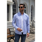 COOFANDY Men's Gingham Button Down Shirt Long Sleeve Dress Casual Shirt for Work and Weekend-GW393-S