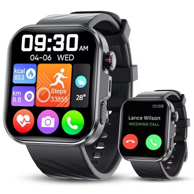 Smart Watch for Men Women, 1.84" HD, Bluetooth Call, IP68, 180+ Sports, Health Tracker, Android iOS,