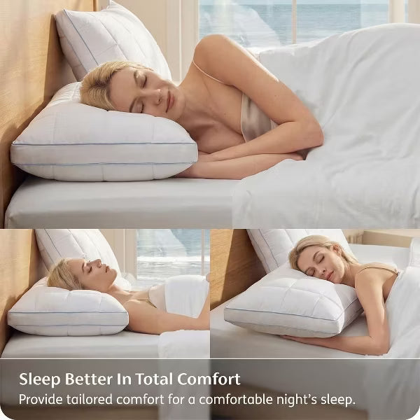 Adjustable Pillows Bed Pillow Queen Size Set of 1 Hotel Luxury Experience Cooling Pillow for Side,Back,Stomach Sleepers Soft Yet Support