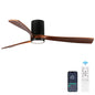 Wanze of Ocean 42 In. Indoor 3 Solid Wooden Blade Ceiling Fan with Dimmable LED Light, DC Motor, App Control For Bedroom Living Room and kitchen