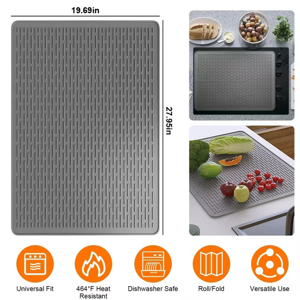 27.95x19.69in Electric Stove Cover Silicone Stove Mat Glass Stove Top Protector 464¨HHeat Resistant Dishwasher Safe Waterproof