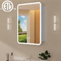 20"x28" Medicine Cabinet with LED Mirror for Bathroom, Surface/Recessed Mount, Defogger, Memory, 3-Color Lighting, USB & Outlet,ETL Certified,L