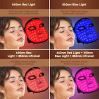 Morfone 4 Modes 660+850nm NIR+ Red Light Therapy Mask for the Face Remote Controlled Portable Home Skincare Kit