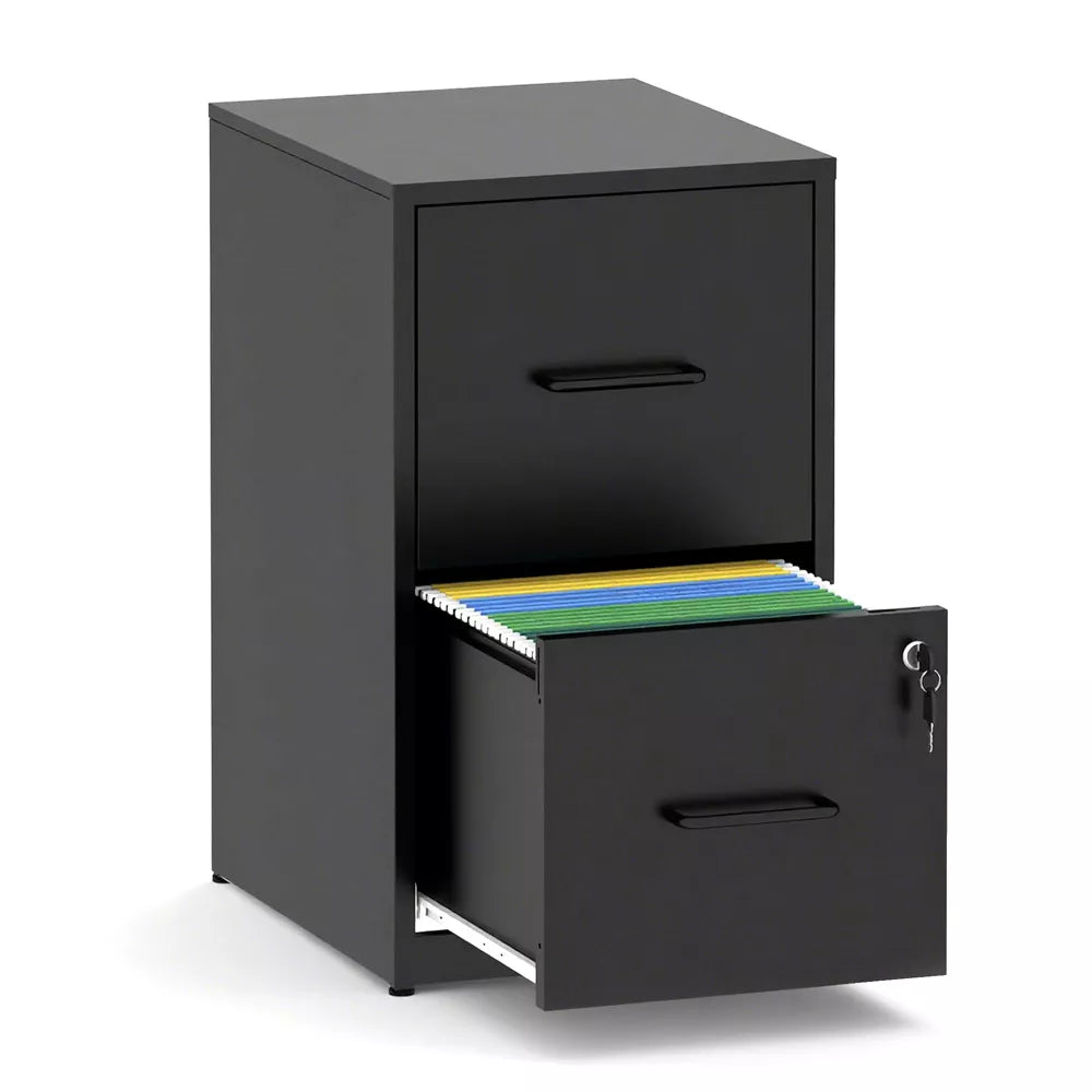VIYET 26" 2-Drawer Metal File Cabinet with Lock, Vertical Filing Cabinet for Home Office, Fits Letter, Legal & A4 Files