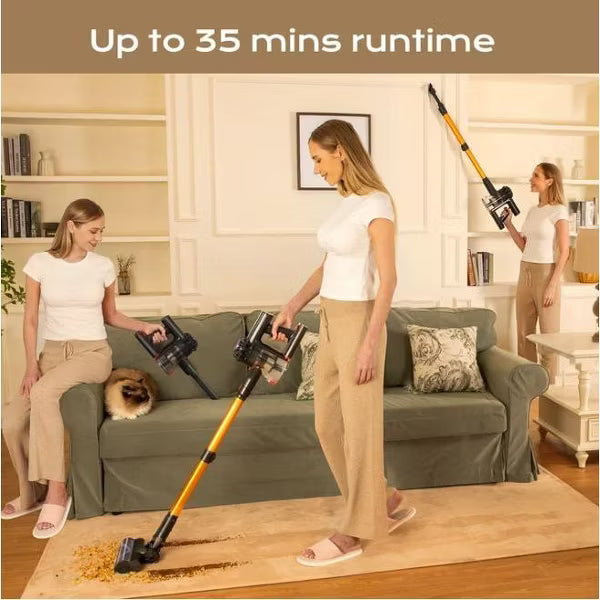 450W/40KPA Cordless Vacuum Cleaner, 45 Min Runtime, Lightweight Telescoping Tube, for Hard Floor, Pet Hair and Carpet