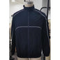 COOFANDY Men's Stand Collar Contrast Piping Lightweight Track Jacket Navy Blue XL