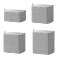 4 Pack Foldable Non Woven Storage Bags Closet Organizers Wardrobe Sorting Baskets with 2 Handles Dustproof Lid Zippe 30L 110L 150L 220L
