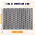 Cat Litter Mat Double Layer Waterproof EVA Honeycomb Trapping Pad Gray
