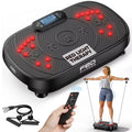 FED FITNESS - VP11 Vibration Plate Exercise Machine with red light therapy,660nm Red and 850nm NIR Light LED Panels, 120 Speeds - Black