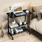 Karl Home Rolling Height Adjustable Laptop Desk with USB Charging Station, Mobile Computer Table for Small Space Home Office