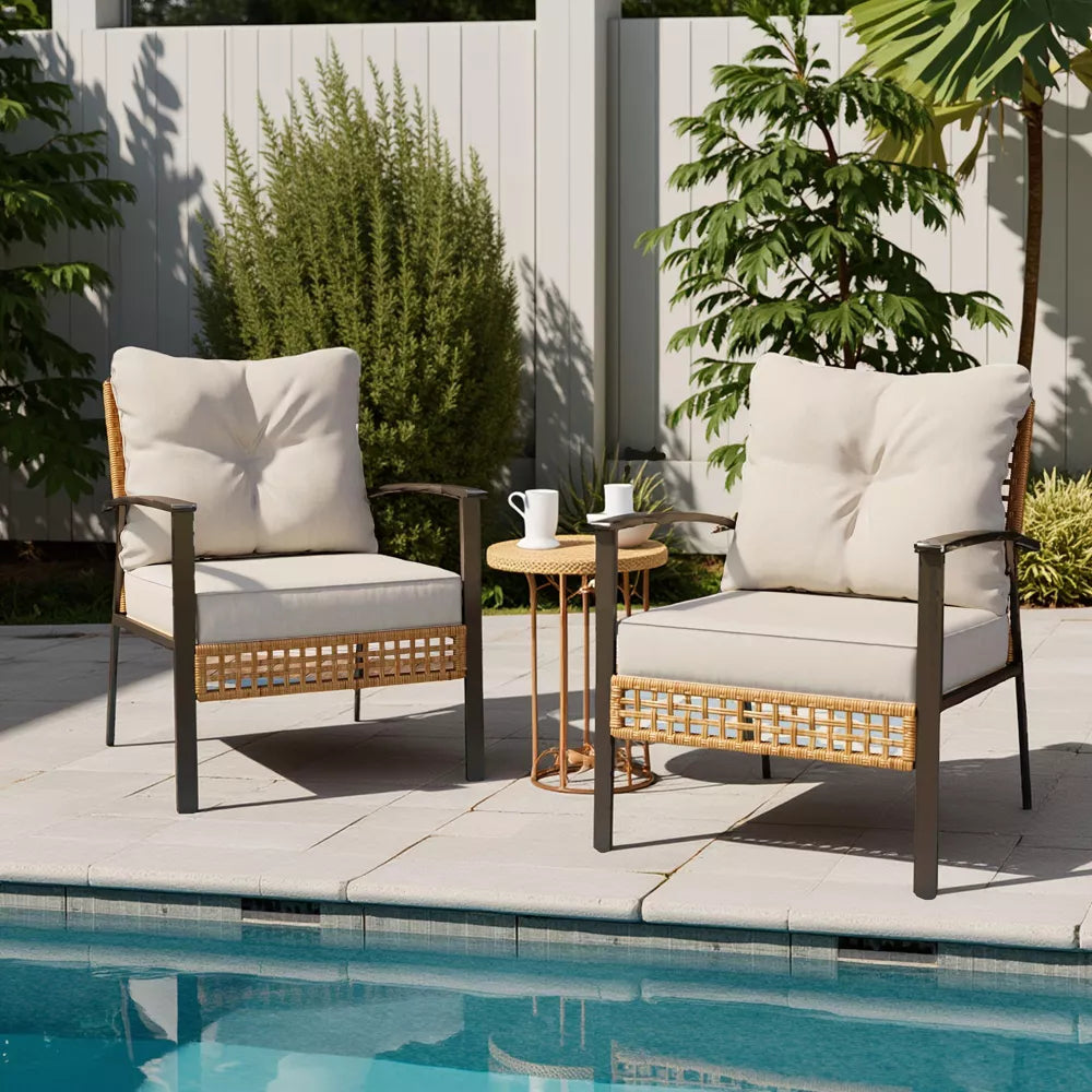 LAUSAINT HOME 4-Piece Patio Conversation Set, Oversized Outdoor Furniture Set