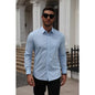 COOFANDY Men's Slim Fit Cotton Long Sleeve Button-Down Dress Shirt Black S