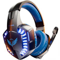 Gaming Headset with Microphone, Compatible with PS4 PS5 Xbox One PC Laptop, Over-Ear Headphones with LED Light, Noise Canceling Mic