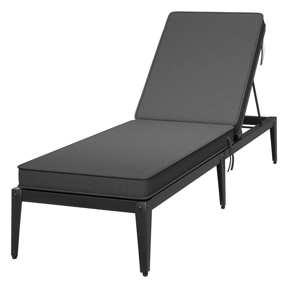 Garvee 48x21x3 Outdoor Chaise Cushion, Waterproof, High Elasticity, Non-Slip, Patio