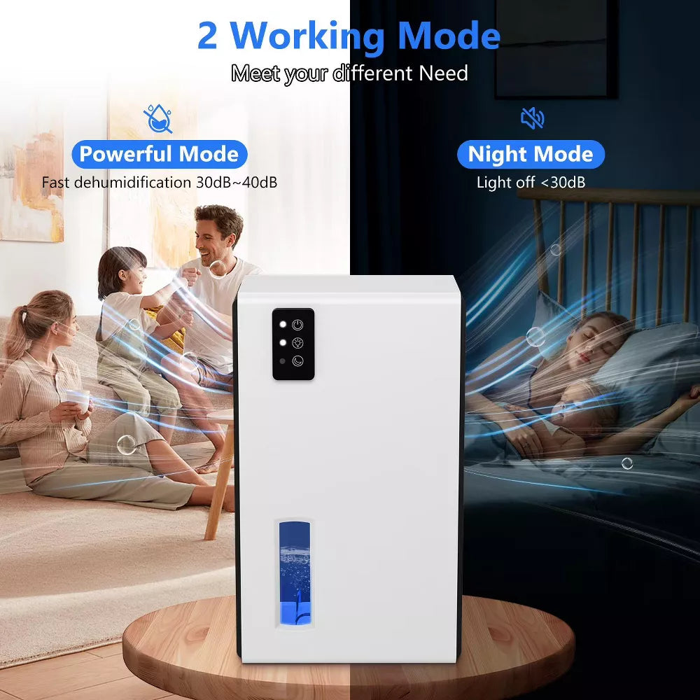 Dehumidifier for Home Bedroom And Bathroom with Quiet Sleep Mode and Auto Shut Off,Grey