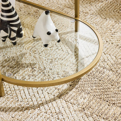 Karl Home Oval Glass Coffee Table