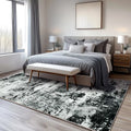 LOVEVOOK Black White Abstract Area Rug, Machine Washable Living Room Rug Non-Slip Indoor Carpet, Modern Rugs for Bedroom Dining Room 5x7 Feet