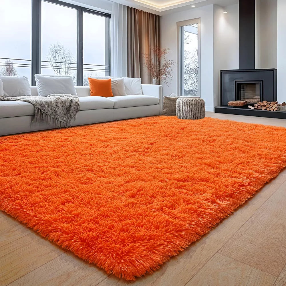 LOVEVOOK Area Rugs for Living Room Bedroom, Soft Fluffy Camel Rug Home Decor Aesthetic 5x7 Feet