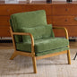 Karl Home Green Mid Century Solid Wood Accent Chair Chenille Armchair