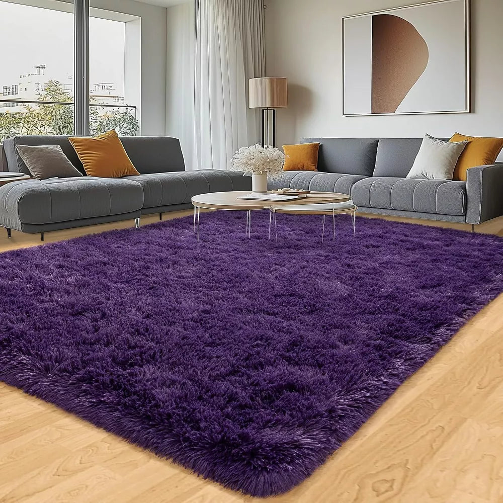 LOVEVOOK Cream White Area Rugs for Living Room Bedroom, 5x7 Feet Fluffy Shag Rugs, Modern Indoor Floor Carpet for Home Decor Aesthetic