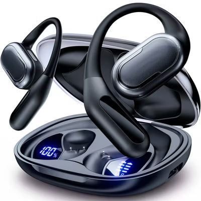 VEATOOL T5 Wireless Earbuds Open Ear Headphone Sport, Bluetooth 5.4 Earbud, 50Hrs Earphone with Earhook, Noise Cancelling Mic
