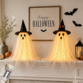 Laukingdom 2 Pcs Halloween Ghost Decorations With String Lights And Remote Control, Spooky Indoor Tabletop Decor For Home And Party