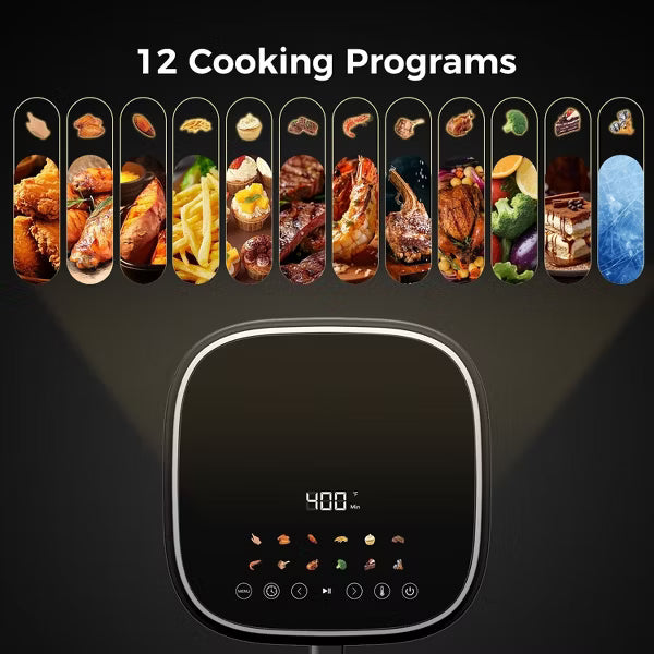 Air Fryer, 5 Qt Compact Airfryer for Quick & Easy Meals in Minutes 100°–400°F Touchscreen Controls with 7 Presets Features 1500W