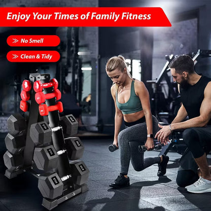 FED FITNESS Dumbbell Rack Stand Only, Weight Rack for Dumbbells Compact A-Frame Home Gym Space Saver,480 LBS Weight Capacity