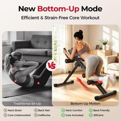 FLYBIRD Adjustable Ab Trainer with LCD Monitor, Perfect Valentine's Day Gift, Full Body Workout Machine for Home Gym, Core & Waist Shaper