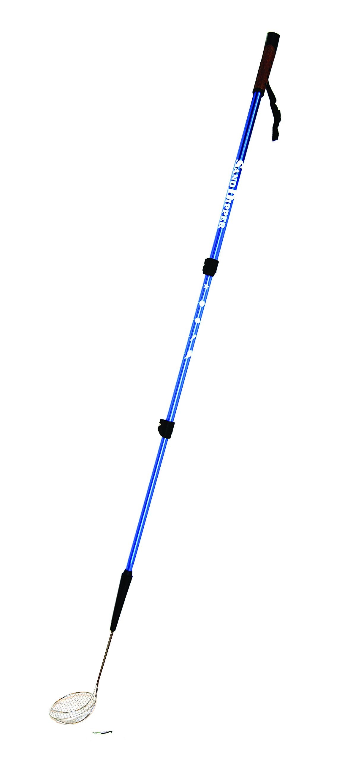 Kinder King Full Size Beach Scoop Shovel & Sifter Tool for Beachcombing ¨C Adjustable Sea Glass, Shell, Shark Tooth Sifter for the Beach ¨C Can Be Used as a Walking or Hiking Stick Too ¨C Blue, 4¡± Basket