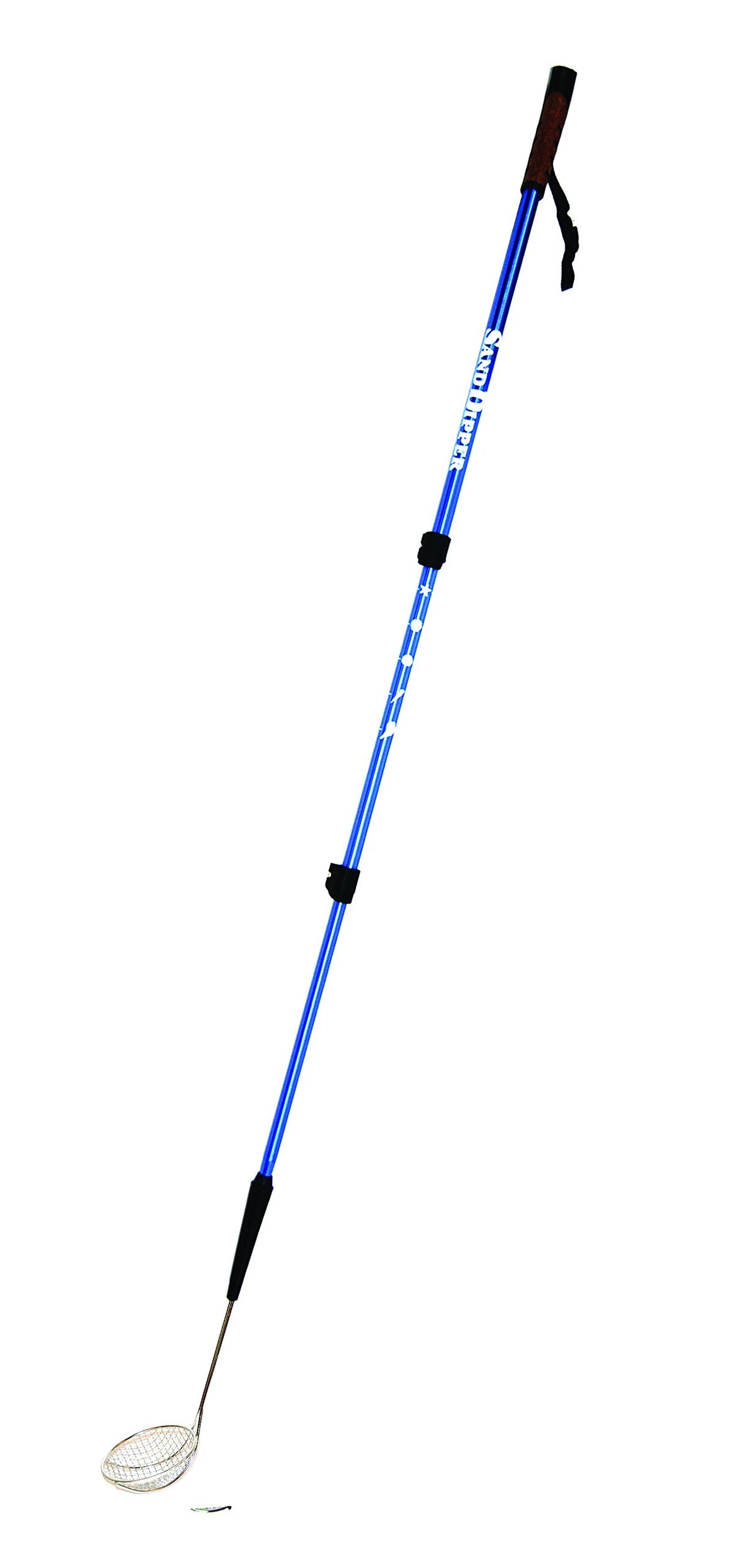 Full Size Beach Scoop Shovel & Sifter Tool for Beachcombing ¨C Adjustable Sea Glass, Shell, Shark Tooth Sifter for the Beach ¨C Can Be Used as a Walking or Hiking Stick Too ¨C Blue, 4¡± Basket
